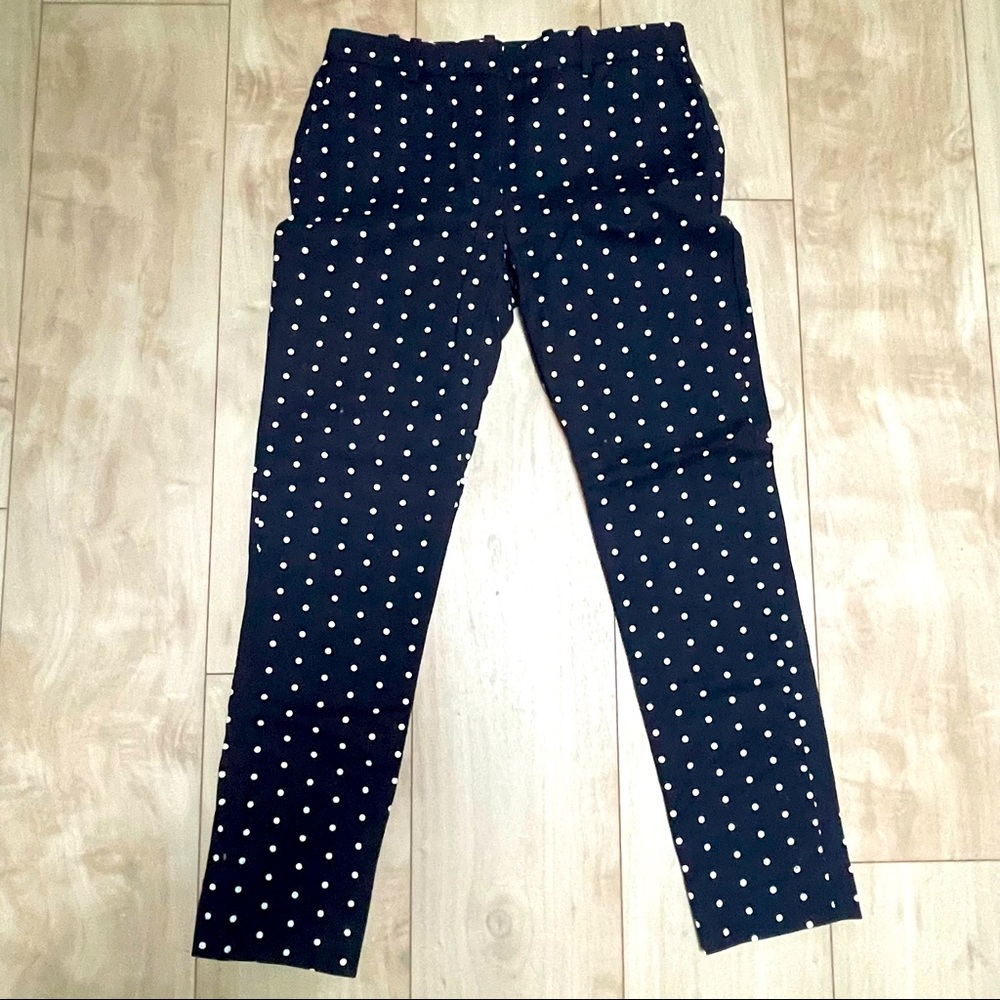 Gap-Navy White Polka Dot -Size 00 -Slim Crop Like NEW!